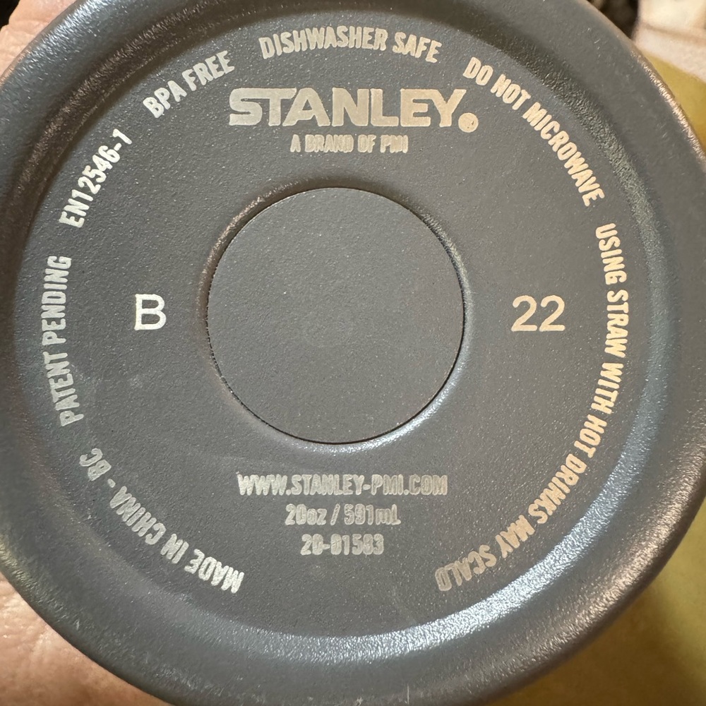 Stanley OG 20 oz Quencher Tumbler Coal with custom lid free boot! - Picture 4 of 4